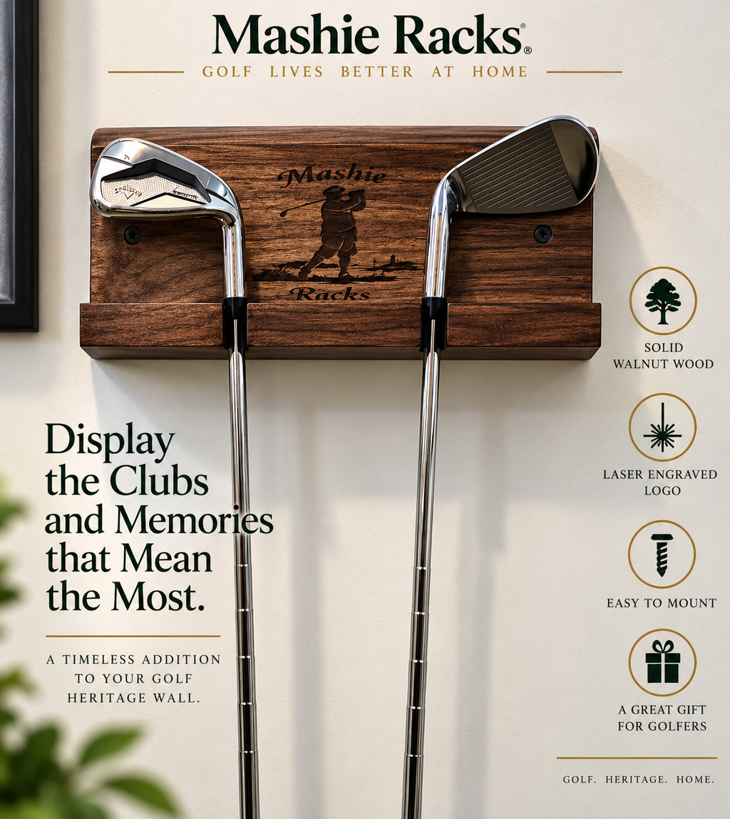 "⭐ LIMITED TIME SALE" Walnut 2 Club Display Rack - Clubs Not Included - See Note