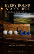 Mashie Ball and Tee Organizer - Walnut