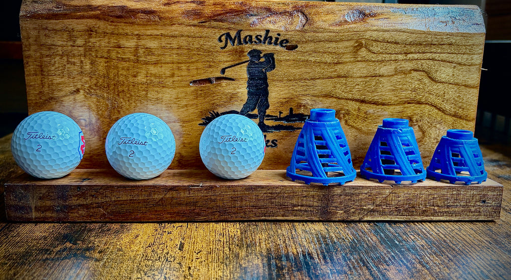 Mashie Ball and Tee Organizer - Walnut