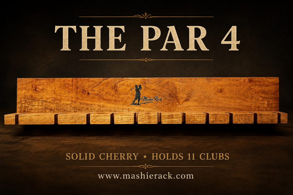 "⭐ LIMITED TIME SALE" Par 4 Mashie Golf Rack - Cherry