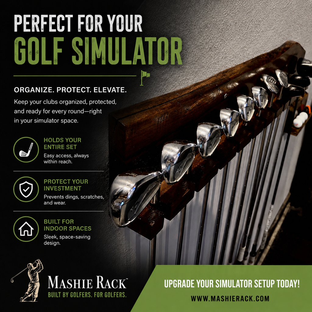 "⭐ LIMITED TIME SALE" Par 4 Mashie Golf Rack - Walnut Live Edge