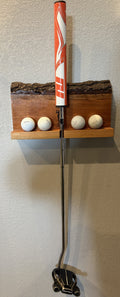 "⭐ LIMITED TIME SALE" Cherry Putter Holder with 4-Ball Storage