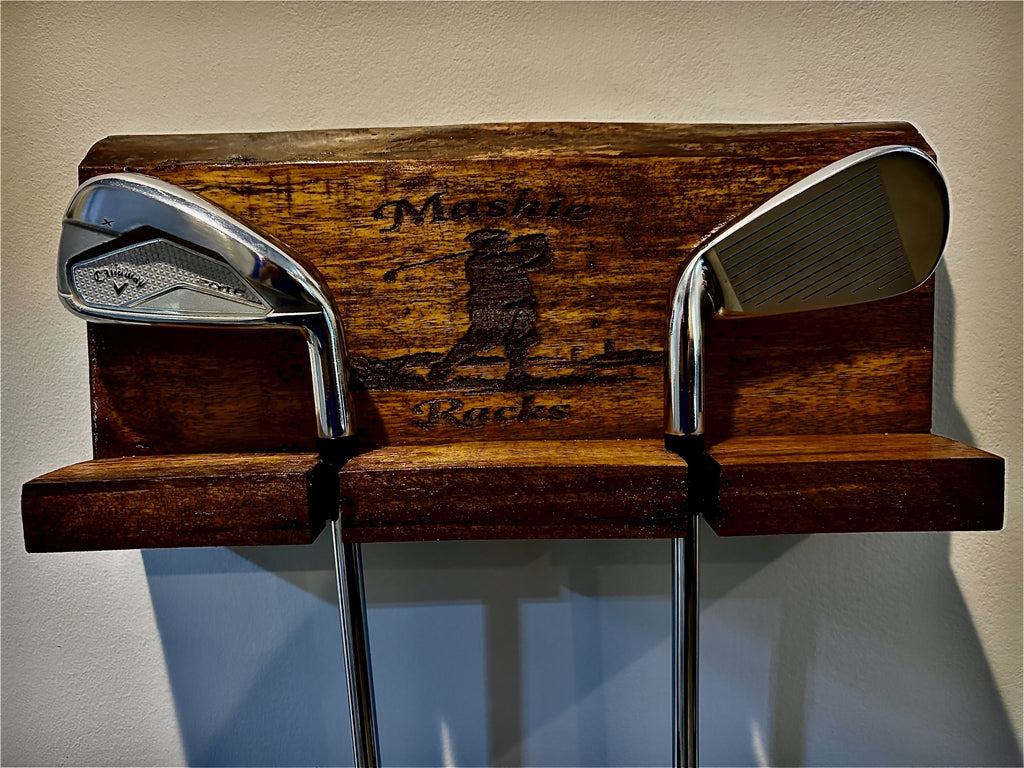 "⭐ LIMITED TIME SALE" Walnut 2 Club Display Rack - Clubs Not Included - See Note