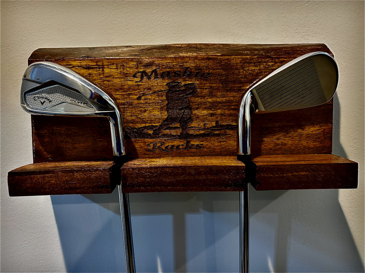 "⭐ LIMITED TIME SALE" Walnut 2 Club Display Rack - Clubs Not Included - See Note