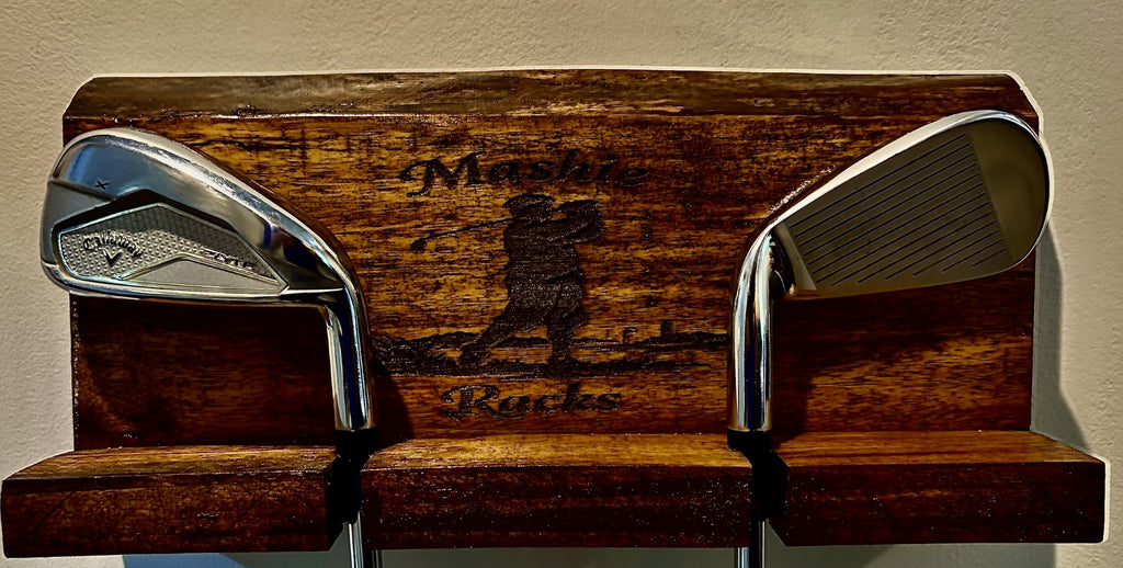 "⭐ LIMITED TIME SALE" Walnut 2 Club Display Rack - Clubs Not Included - See Note